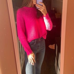 A New Day Knit Hot Pink Sweater Size S